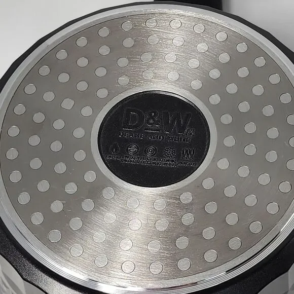 D&W‎ Premium Cookware 9.5in Stock Pot Casserole with Lid Nonstick 4.5QT Charcoal